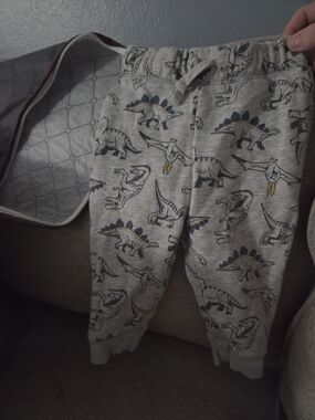 jumping beans Gray Dinosaur Jogger Pants with Navy & Yellow Accents